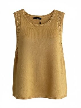 NWT Very J Knit Tank Top in Mustard Yellow Size Medium